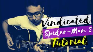 Vindicated Dashboard Confessionals guitar lesson  Tutorial  Spider Man 2 [upl. by Adnuhsal957]