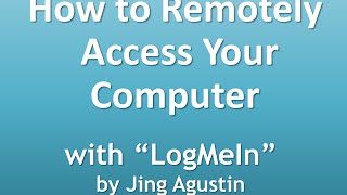 How To Remotely Access Your Computer with LogMeIn [upl. by Eniamaj583]