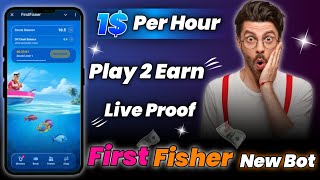 First Fisher Telegram New Game 🤑  Free Telegram New Bot  First Fisher New Play 2 Earn Game [upl. by Dunham]