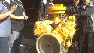 Cat 3208 engine overhaul completedPerforming final adjutmets for proper operation [upl. by Niabi]