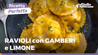 RAVIOLI DI GAMBERI E LIMONE al burro e timo  Un primo piatto speciale per unoccasione speciale [upl. by Renny]