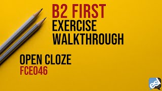 B2 First Exam  Open Cloze Guided Correction  ESL Lounge FCE046 [upl. by Aihtnis]