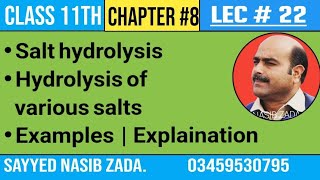 Salt hydrolysis  Salts of different strength of acids and bases  Pashto  NASIBZADASSS [upl. by Georges]