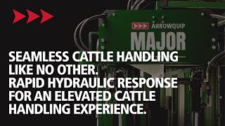 The Major HeavyDuty  Hydraulic Squeeze Chute  Arrowquip Cattle Handling [upl. by Sydelle]