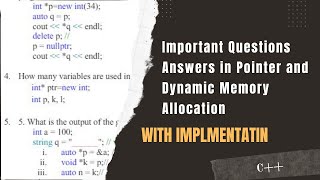 Dynamic Allocation and Pointers in C Interview Quiz and Paper Questions Explained [upl. by Symer]