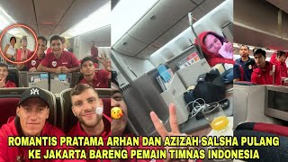 Pratama Arhan dan Azizah Sasha Pulang Ke Jakarta Satu Pesawat Dengam Pemain Timnas Indonesia [upl. by Naarah160]