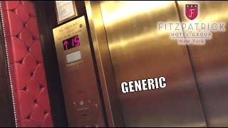 Fancy Generic Traction Elevators  Fitzpatrick Hotel in New York NY [upl. by Attiuqaj]