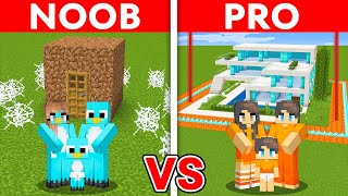 Minecraft NOOB vs PRO SAFEST SECURITY HOUSE BUILD CHALLENGE TO PROTECT MY FAMILY [upl. by Fremont89]