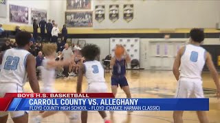 Alleghany boys win over Carroll County in 17th annual Chance Harman Classic [upl. by Tichonn]