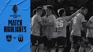 HIGHLIGHTS Sydney FC v Western United  Australia Cup Quarter Final [upl. by Aitenev931]