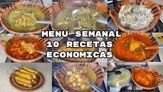 MENU SEMANAL CON 50 PESOS10 RECETASFABI CEA [upl. by Ahsai]