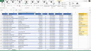 Suivi compte bancaire avec Excel avec rapprochement [upl. by Nirehtac691]