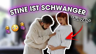 STINE IST SCHWANGER😳 für 24h  stineundmarc [upl. by Ardnuassac]