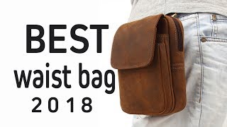 Best leather waist bag 2018  new design leather waist bag [upl. by Besnard]