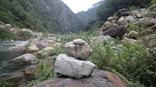 Walking along the river in search of wild hot spring in Taiwan [upl. by Ahsiniuq]