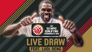 LIVE DRAW  FIBA Olympic Qualifying Tournaments 2024 [upl. by Kirstin]