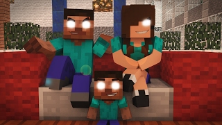 MINECRAFT WHOS YOUR FAMILY  FAMILÍA HEROBRINE BABY HEROBRINE [upl. by Nrubyar]