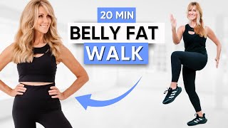 20Minute Belly Fat Walking Workout  Walking Exercise For Weight Loss [upl. by Pape]