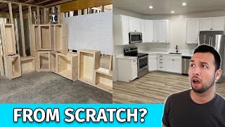 How to Build Kitchen Cabinets  START TO FINISH [upl. by Mellman]