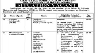 Pakistan Meteorological Department Jobs 2021  Govt Jobs in Pakistan [upl. by Vincenta]