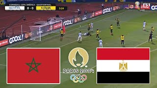 Live broadcast  Egypt Olympic match and Morocco today Paris Olympics  gameplay pes21 [upl. by Nollat]