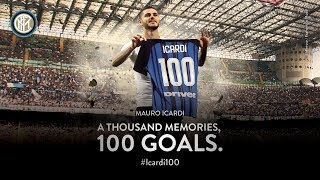 MAURO ICARDI  All 100 Inter Goals  Icardi100 ⚽️⚫️🔵 [upl. by Dnomyaw845]