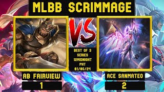 ACE BUILDERS NORTH X FAIRVIEW ALLSTARS VS ACE SAN MATEO  Bo3  MLBB 700PHP GCASH [upl. by Notnad]