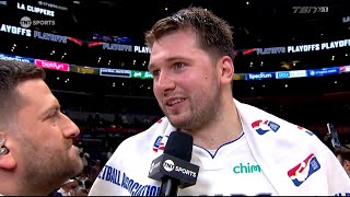 Luka Dončić postgame interview vs LA Clippers Game 2 [upl. by Krall]