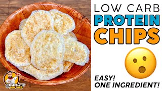 EASY amp CRISPY Low Carb CHIPS 😮 VIRAL Keto Protein CRISPS Recipe [upl. by Ettelrac]