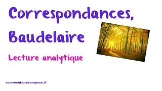 correspondances baudelaire analyse [upl. by Annayat587]