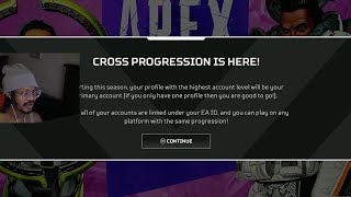 I FINALLY GOT CROSS PROGRESSION IN APEX LEGENDS [upl. by Livingston]