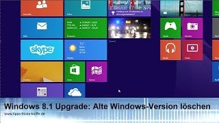 Windows 81 Upgrade aufräumen Alte WindowsVersion löschen [upl. by Frodina998]