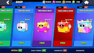 Opening All Free Trophy Boxes  Brawl Stars [upl. by Nate]