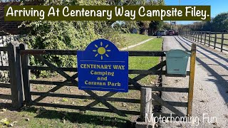 Centenary Way Campsite Filey  Arriving At Centenary Way Campsite [upl. by Nagle148]