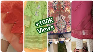 Top 30 Ghera Design With Organza FabricDaman Design With Tissue For Eid Dresses [upl. by Jinny845]