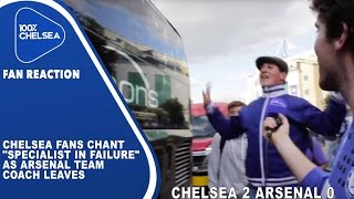 Chelsea Fans Chant quotSpecialist In Failurequot As Arsenal Team Coach Leaves  Chelsea 2 Arsenal 0 [upl. by Lebasy]