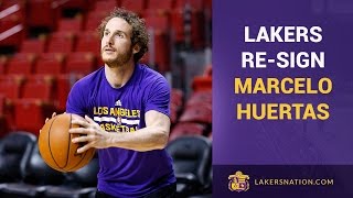 Lakers ReSign Marcelo Huertas [upl. by Ardnua876]