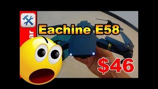 Eachine E58 Unboxing en Español y Primera Prueba de vuelo  Comoconfigurar [upl. by Adnor]