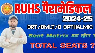 RUHS PARAMEDICAL SEAT MATRIX 2024  RUHS PARAMEDICAL COUNSELLING 2024  RUHS PARAMEDICAL RESULT 2024 [upl. by Nunnery]