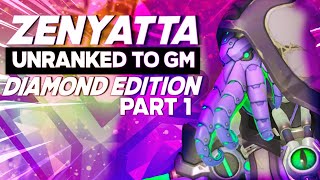 ZENYATTA EDUCATIONAL UNRANKED TO GM CHALLENGE  DIAMOND EDITION EDITION  mL7 Overwatch [upl. by Dearman]