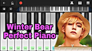 Winter Bear Song Easy Piano  quotPerfect Piano Tutorialquot [upl. by Akenaj]