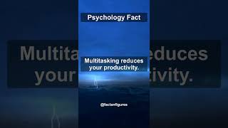 Focus vs Multitasking  shorts psychology facts [upl. by Delcina]