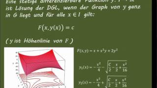 Gewöhnliche Differentialgleichungen 4 Exakte DGL I [upl. by Lux]