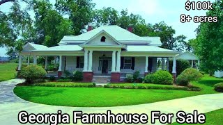 Georgia Farmhouse For Sale  100k  8 acres  2Story Barn  Workshop  Georgia Real Estate [upl. by Eslehc]