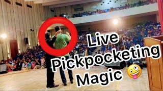 Live Pickpocketing Magic On Stage  Chori  Worldbestpickpockting [upl. by Hsiri]