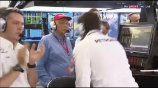 Toto Wolffs Reaction After Bottas Passes Hamilton at the last corner of the  F1 2017 Hungarian GP [upl. by Melise871]