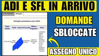 ADI SFL e ASSEGNO UNICO IN ARRIVO  Sblocchi in massa marzo [upl. by Evilo]