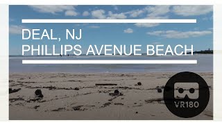 Phillips Avenue Beach  Deal NJ  57K VR 180 3D Footage [upl. by Edda610]