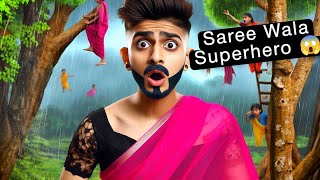 saree Wala SuperHero short story of man wearing Saree🙄😱 boyschallenge shortvideo sareelove [upl. by Gruber525]