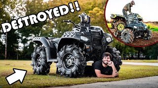 Braydon Price RAN OVER POLARIS HIGHLIFTER [upl. by Alleinnad]